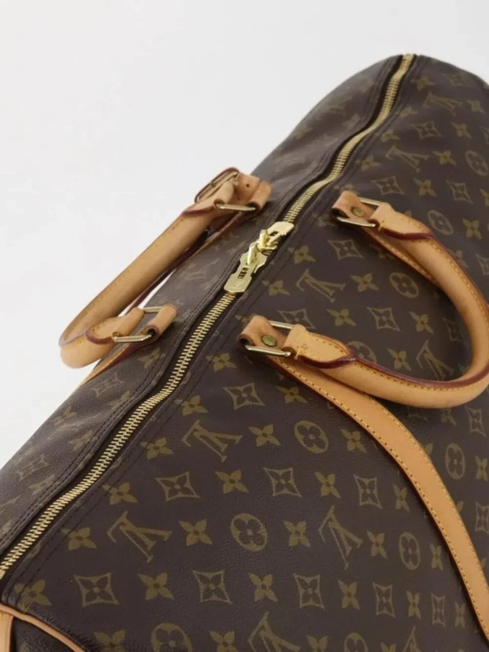 LOUIS VUITTON Monogram Keepall 60 Boston Bag M41422 LV Auth 187296V